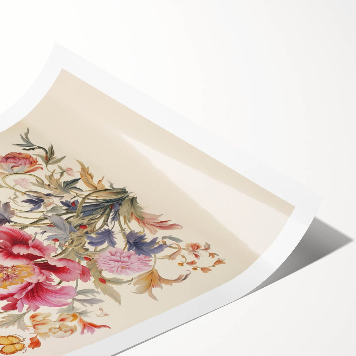 Vintage Botanical Art Prints: Elegant Floral Bouquet