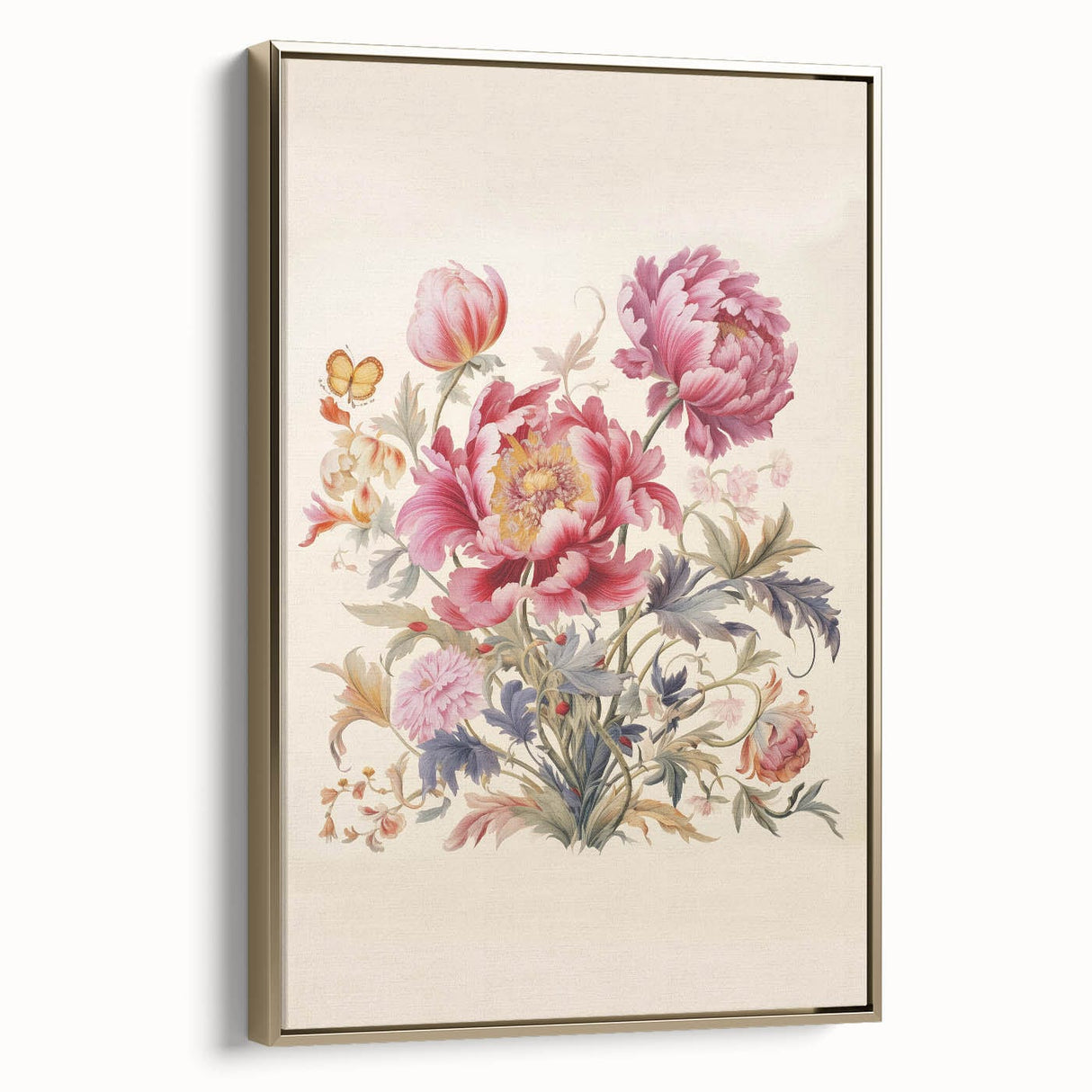 Vintage Botanical Art Prints: Elegant Floral Bouquet