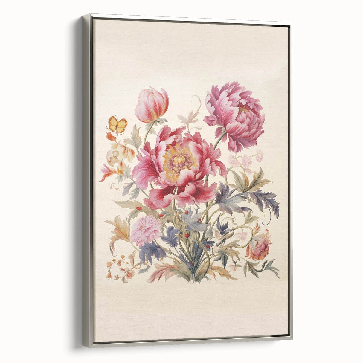 Vintage Botanical Art Prints: Elegant Floral Bouquet