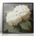 Vintage Botanical Art Print: White Hydrangea Flower Illustration