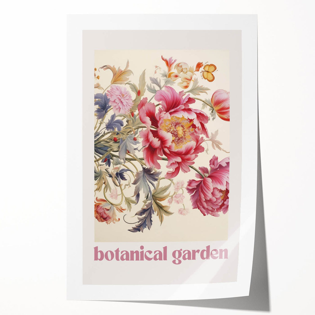 Vintage Botanical Art Prints: Peony Botanical Garden