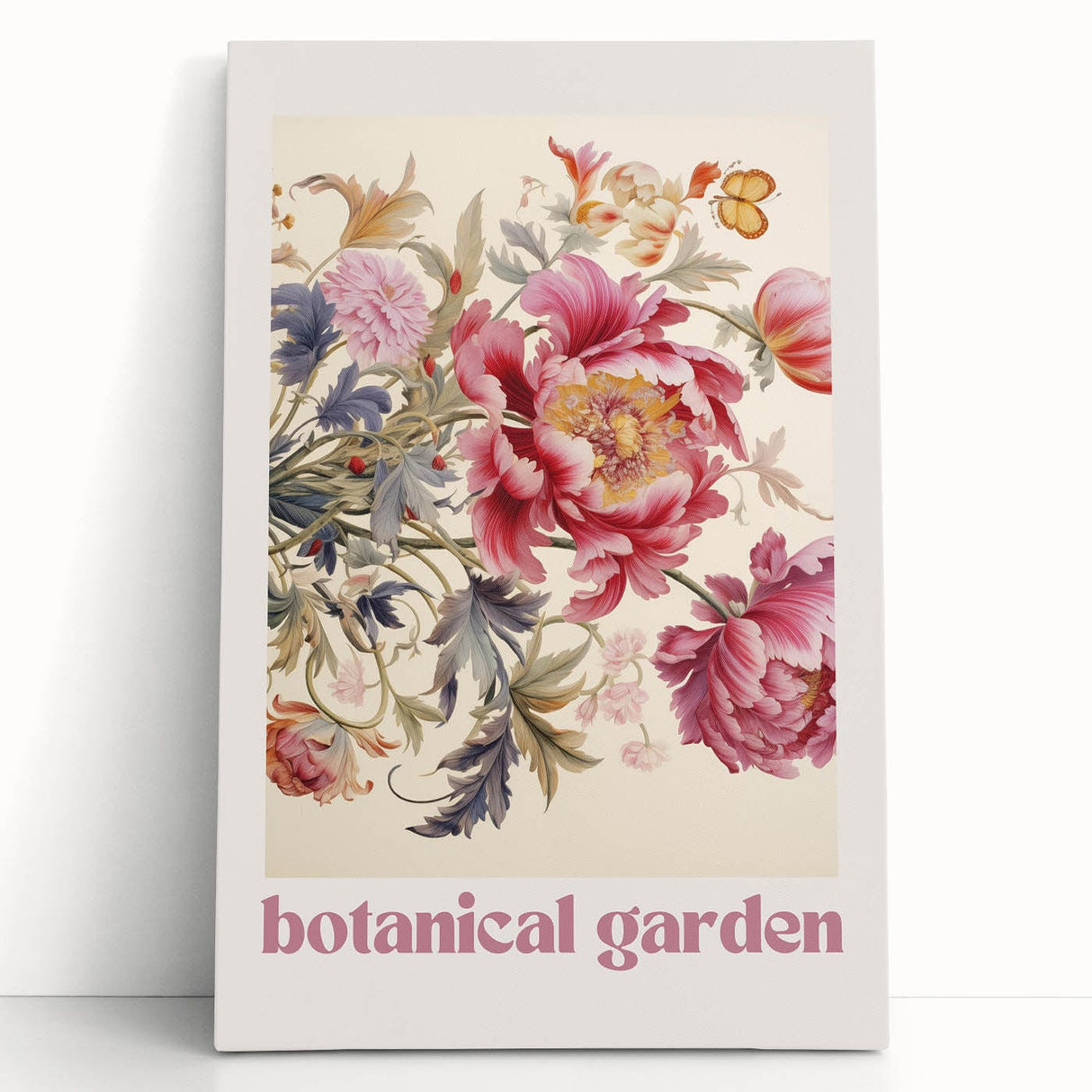 Vintage Botanical Art Prints: Peony Botanical Garden