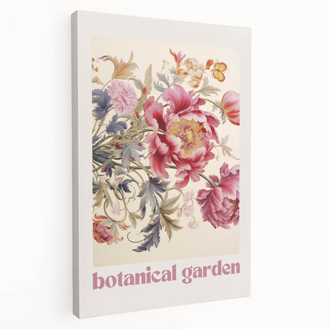 Vintage Botanical Art Prints: Peony Botanical Garden