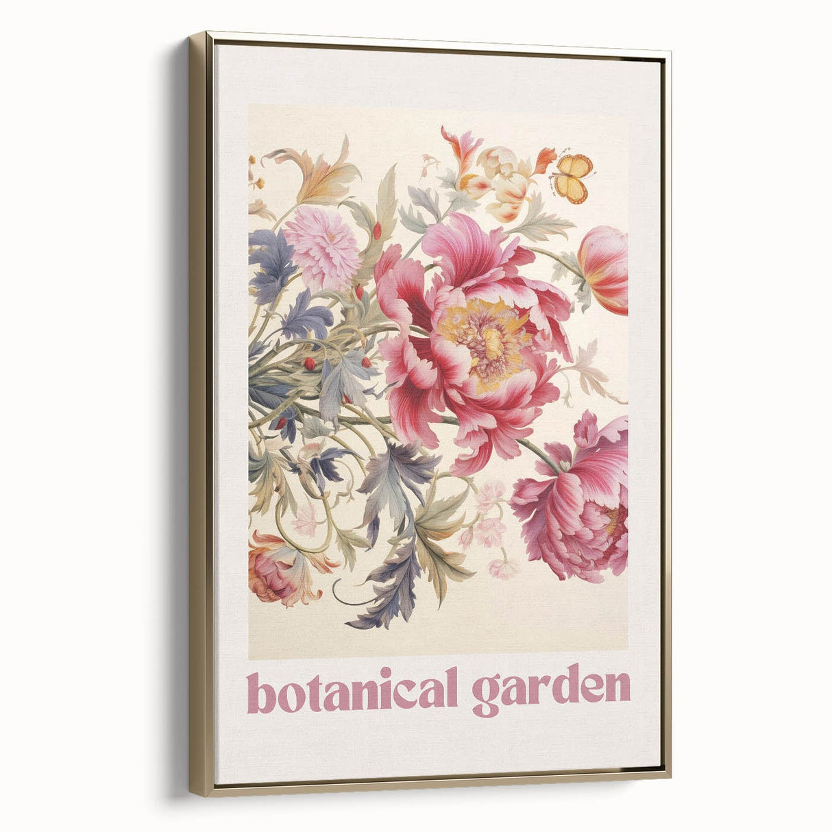 Vintage Botanical Art Prints: Peony Botanical Garden