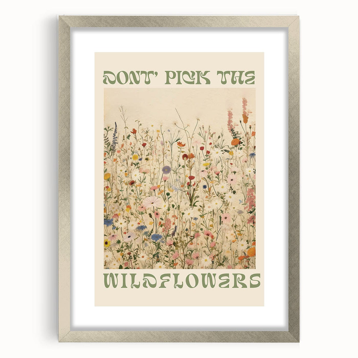 Vintage Botanical Art Prints: Don't Pick the Wildflowers