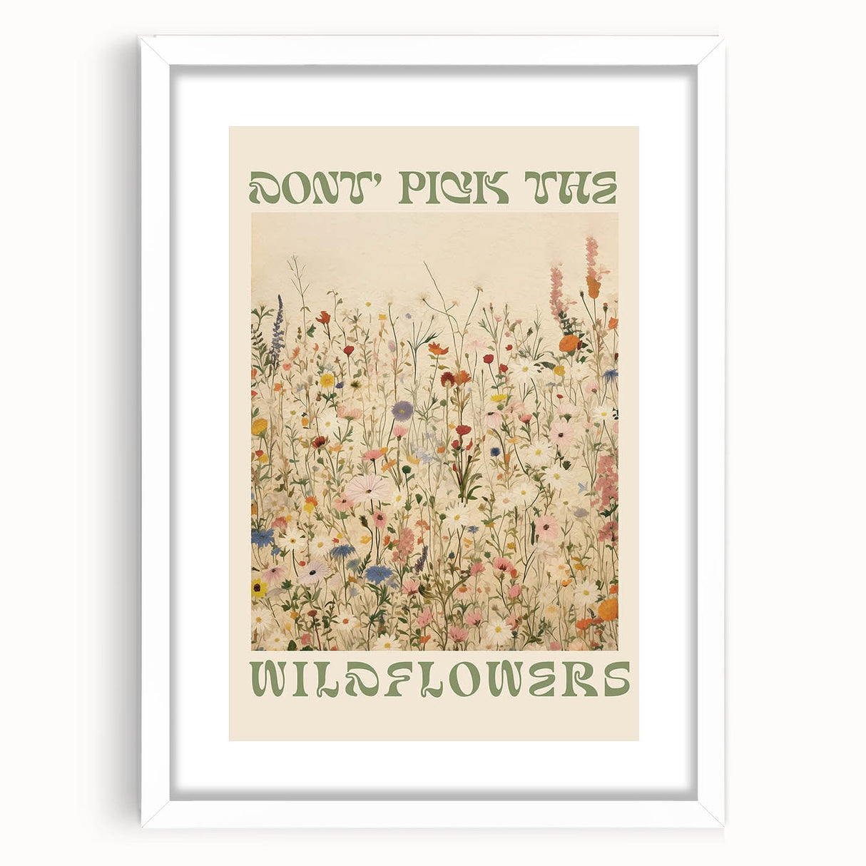 Vintage Botanical Art Prints: Don't Pick the Wildflowers