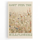 Vintage Botanical Art Prints: Don't Pick the Wildflowers