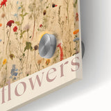 Vintage Botanical Art Prints: Soft Wildflower Dance