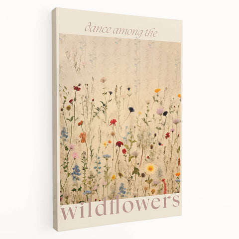 Vintage Botanical Art Prints: Soft Wildflower Dance