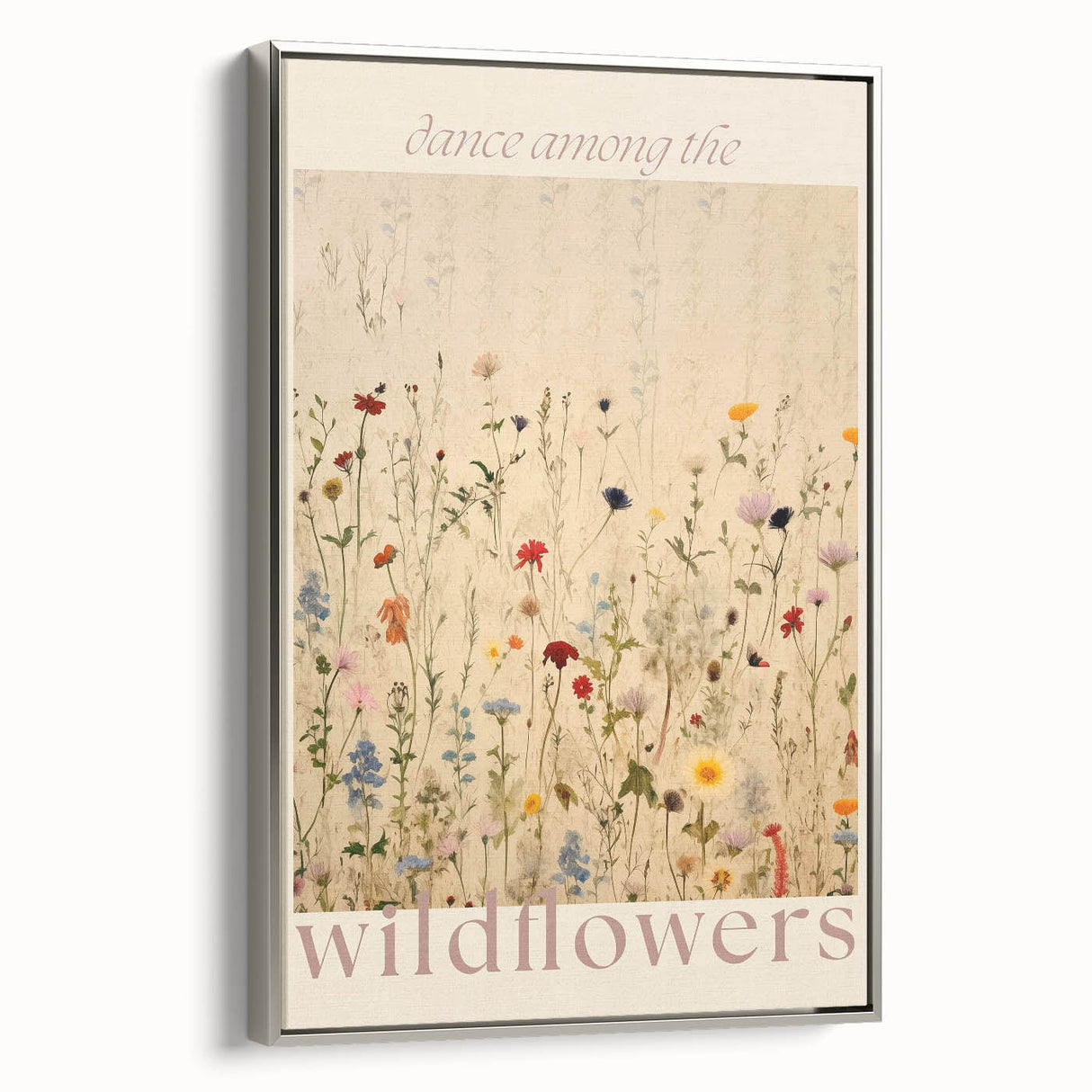 Vintage Botanical Art Prints: Soft Wildflower Dance