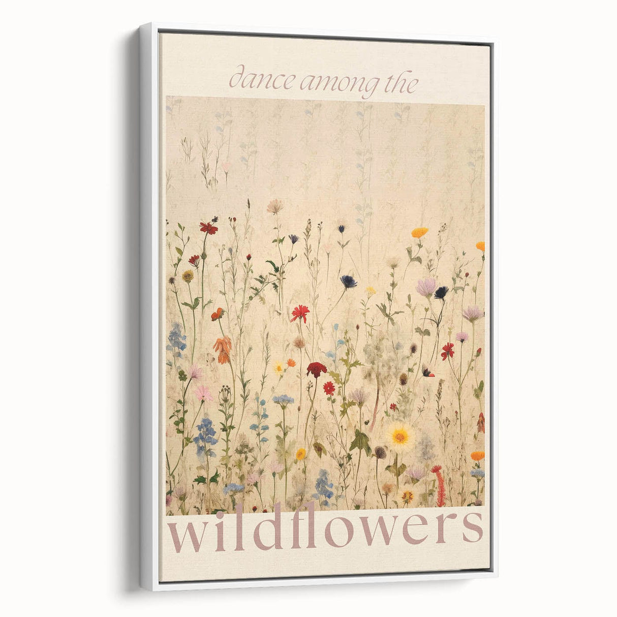 Vintage Botanical Art Prints: Soft Wildflower Dance