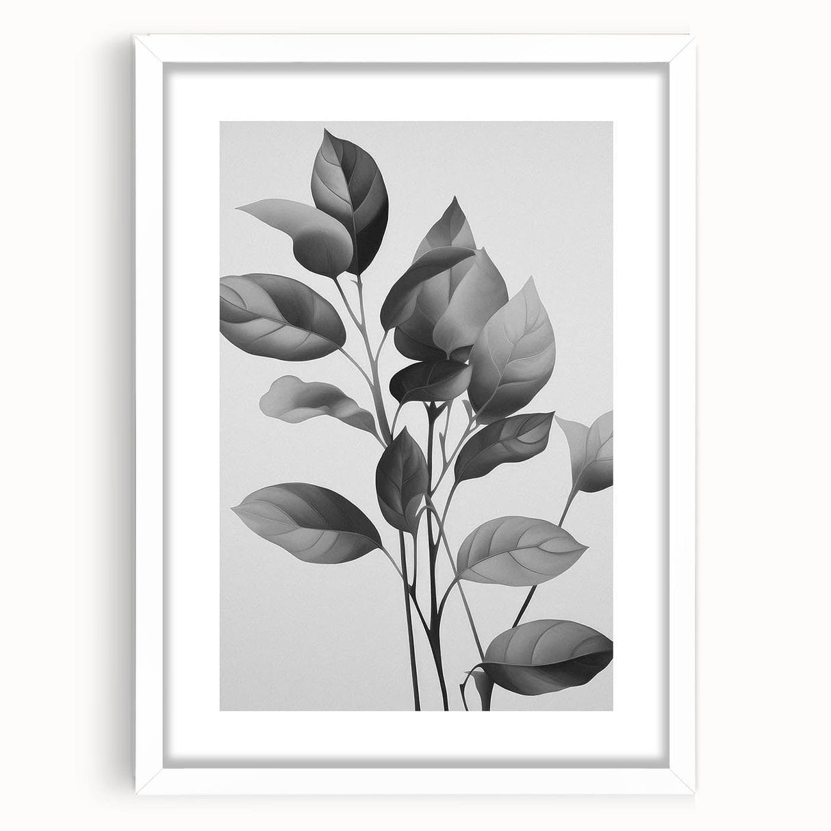 Vintage Botanical Art Prints: Monochrome Leaves