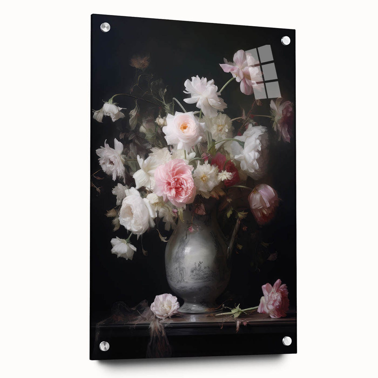 Vintage Botanical Art Prints: Romantic Floral Vase
