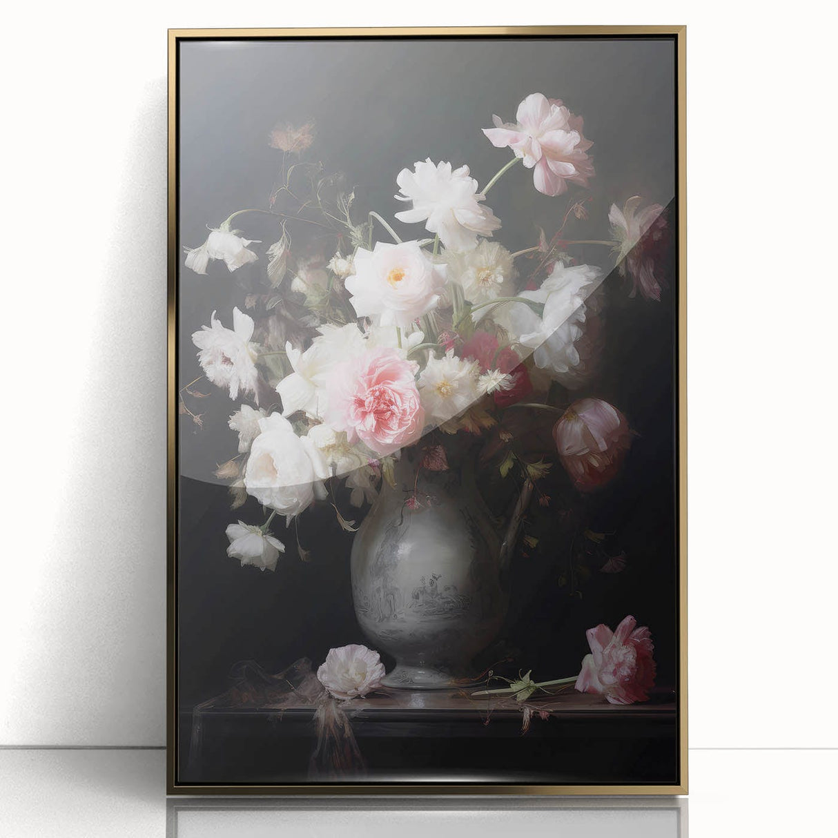 Vintage Botanical Art Prints: Romantic Floral Vase