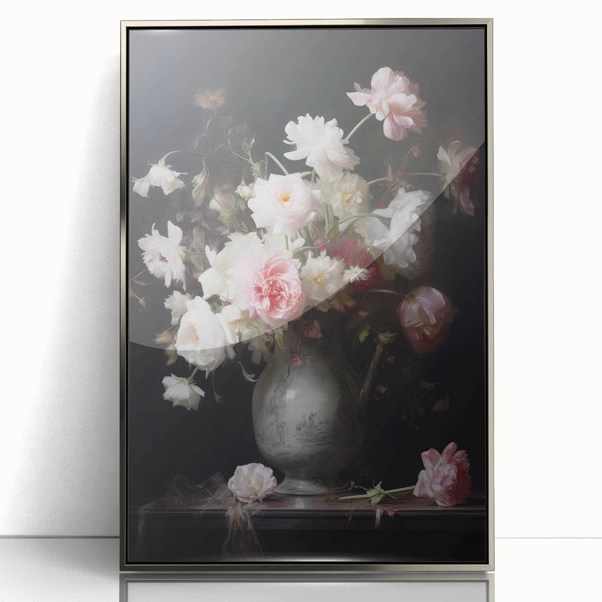 Vintage Botanical Art Prints: Romantic Floral Vase