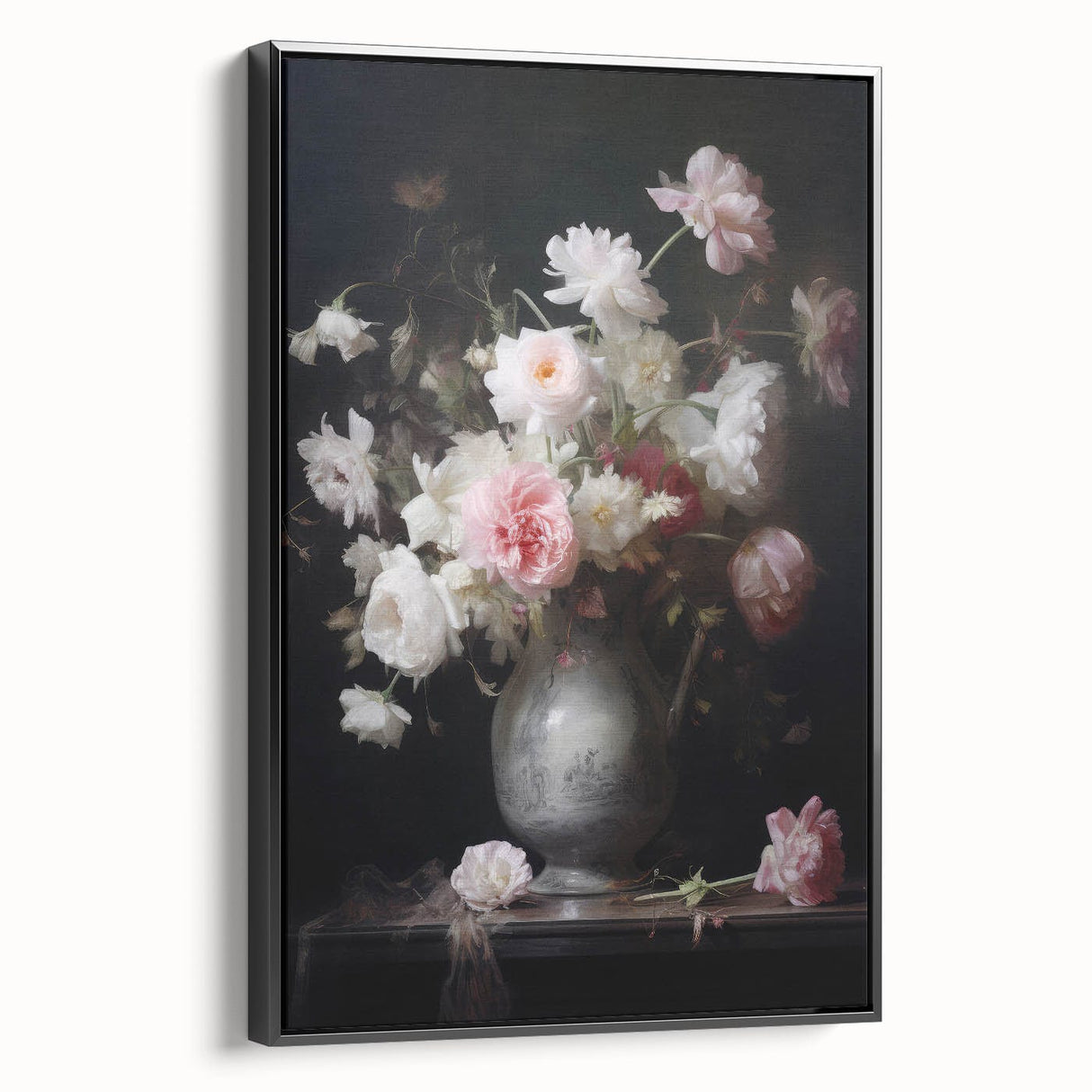Vintage Botanical Art Prints: Romantic Floral Vase