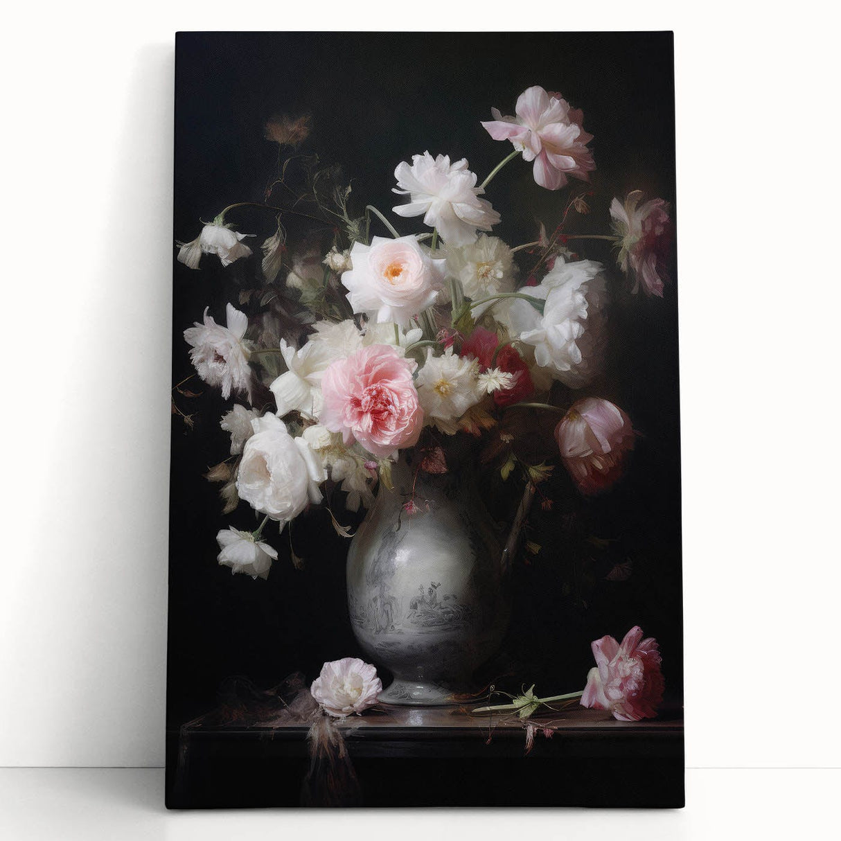 Vintage Botanical Art Prints: Romantic Floral Vase