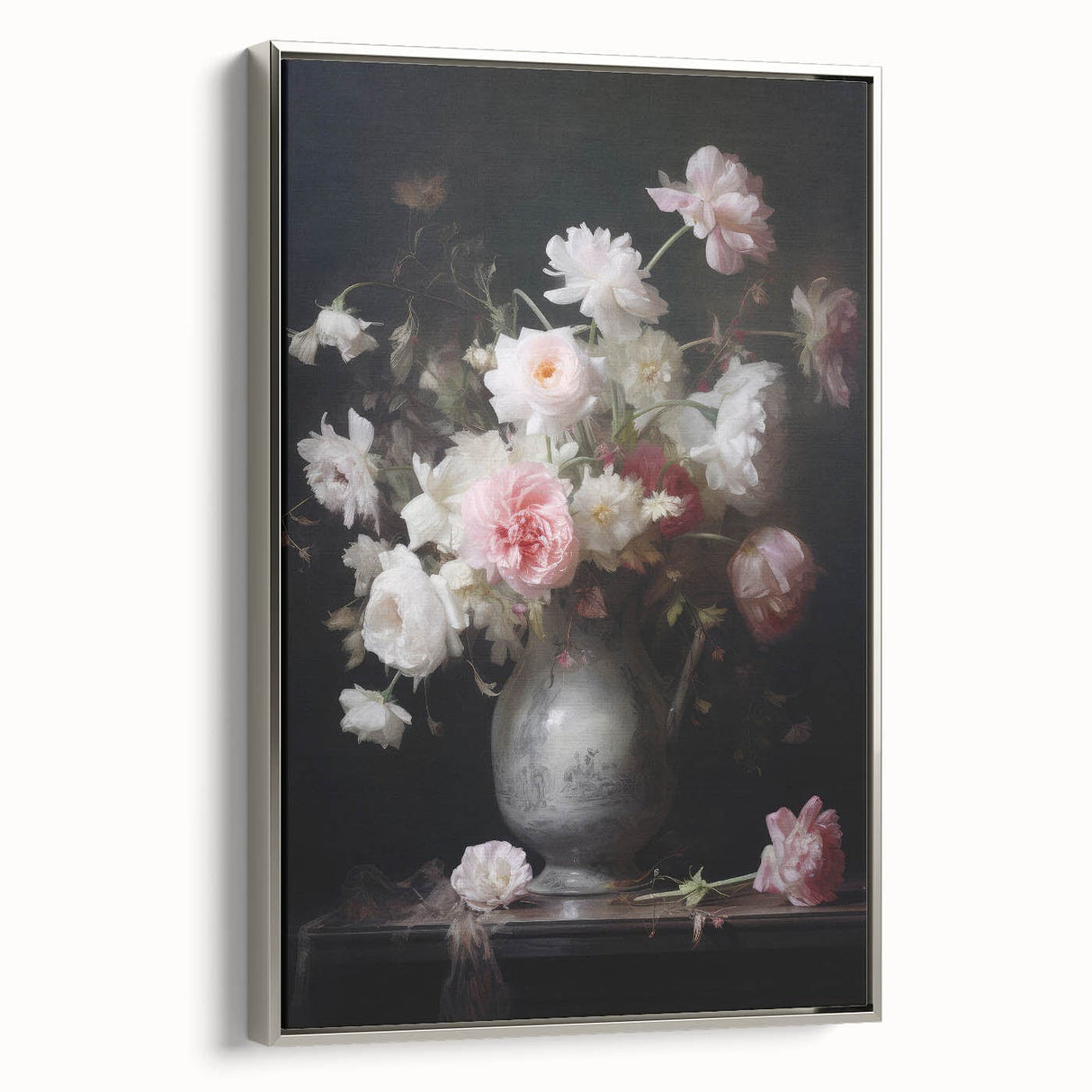Vintage Botanical Art Prints: Romantic Floral Vase