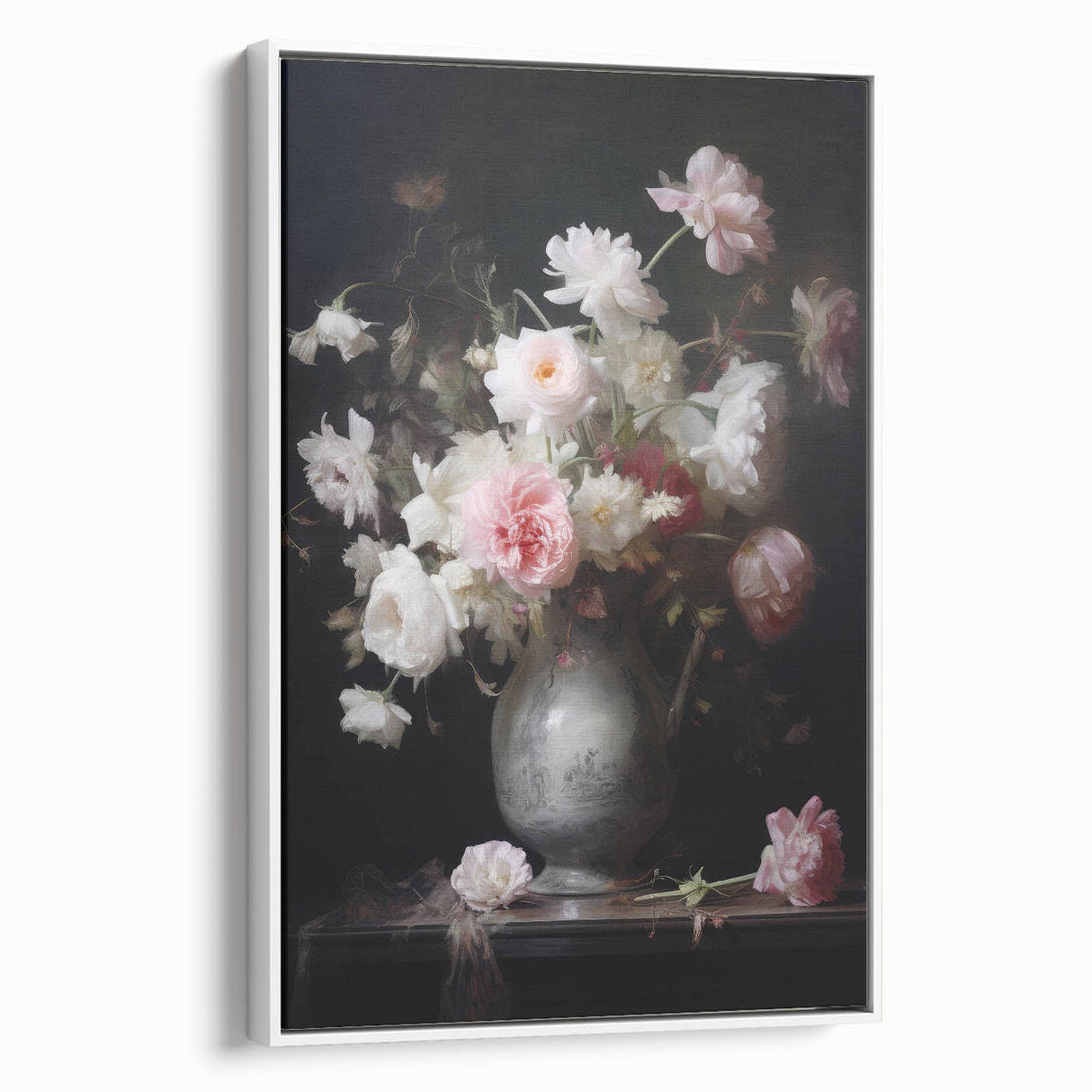 Vintage Botanical Art Prints: Romantic Floral Vase