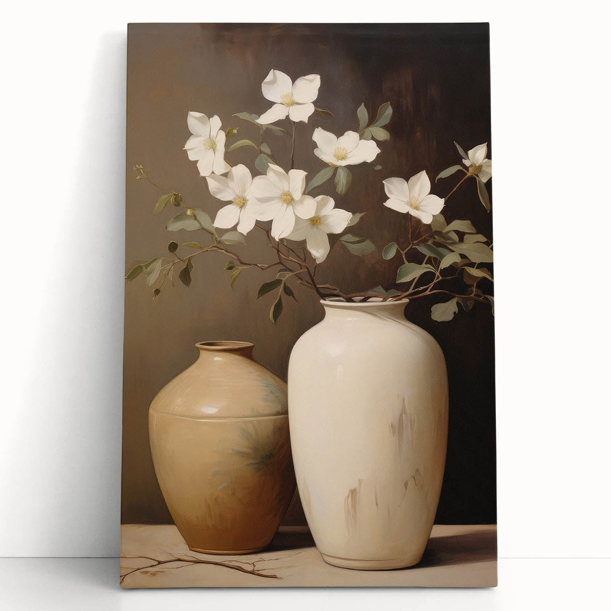Vintage Botanical Art Prints: Magnolias in Vase