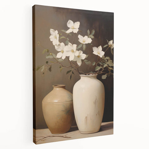 Vintage Botanical Art Prints: Magnolias in Vase