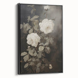 Vintage Botanical Art Prints: White Roses in Bloom