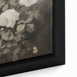 Vintage Botanical Art Prints: White Roses in Bloom