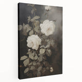 Vintage Botanical Art Prints: White Roses in Bloom