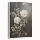 Vintage Botanical Art Prints: White Roses in Bloom