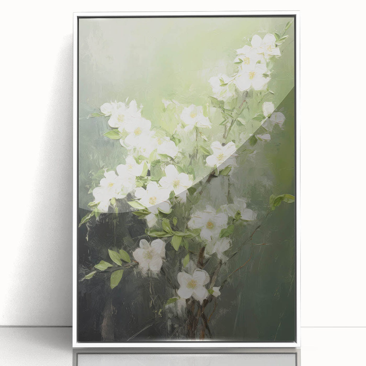 Vintage Botanical Art Prints: White Blossoms in Spring