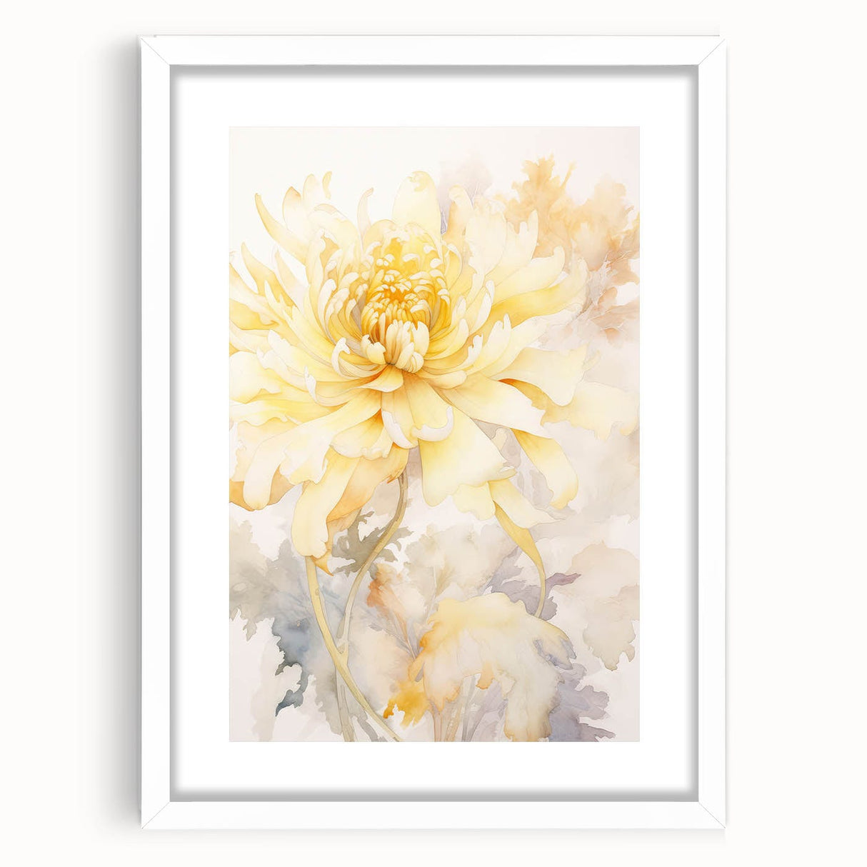 Vintage Botanical Art Prints: Soft Yellow Blossom
