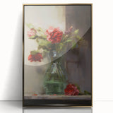 Vintage Botanical Art Prints: Vase of Red and Pink Flowers