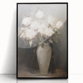 Vintage Botanical Art Prints: White Roses in Vase