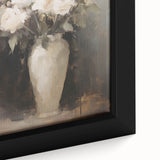 Vintage Botanical Art Prints: White Roses in Vase