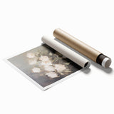 Vintage Botanical Art Prints: White Roses in Vase