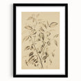 Vintage Botanical Art Prints: Soft Leaves in Beige