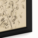 Vintage Botanical Art Prints: Soft Leaves in Beige