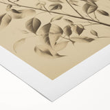 Vintage Botanical Art Prints: Soft Leaves in Beige