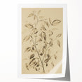 Vintage Botanical Art Prints: Soft Leaves in Beige