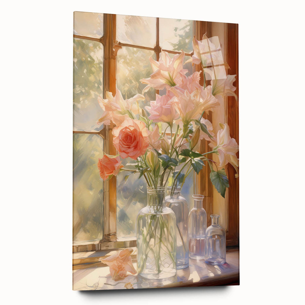 Vintage Botanical Art Prints: Flowers in the Window