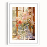 Vintage Botanical Art Prints: Flowers in the Window