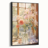 Vintage Botanical Art Prints: Flowers in the Window