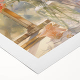 Vintage Botanical Art Prints: Flowers in the Window