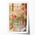 Vintage Botanical Art Prints: Flowers in the Window