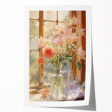 Vintage Botanical Art Prints: Flowers in the Window