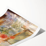 Vintage Botanical Art Prints: Flowers in the Window