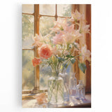 Vintage Botanical Art Prints: Flowers in the Window