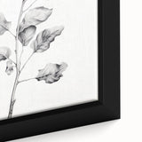 Vintage Botanical Art Print: Fiddle Leaf Plant in Black & White