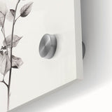 Vintage Botanical Art Print: Elegant Leaf Stem in Black & White