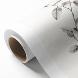 Vintage Botanical Art Print: Elegant Leaf Stem in Black & White